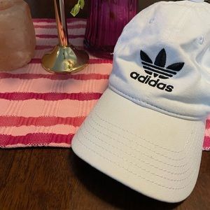 White Adidas baseball cap